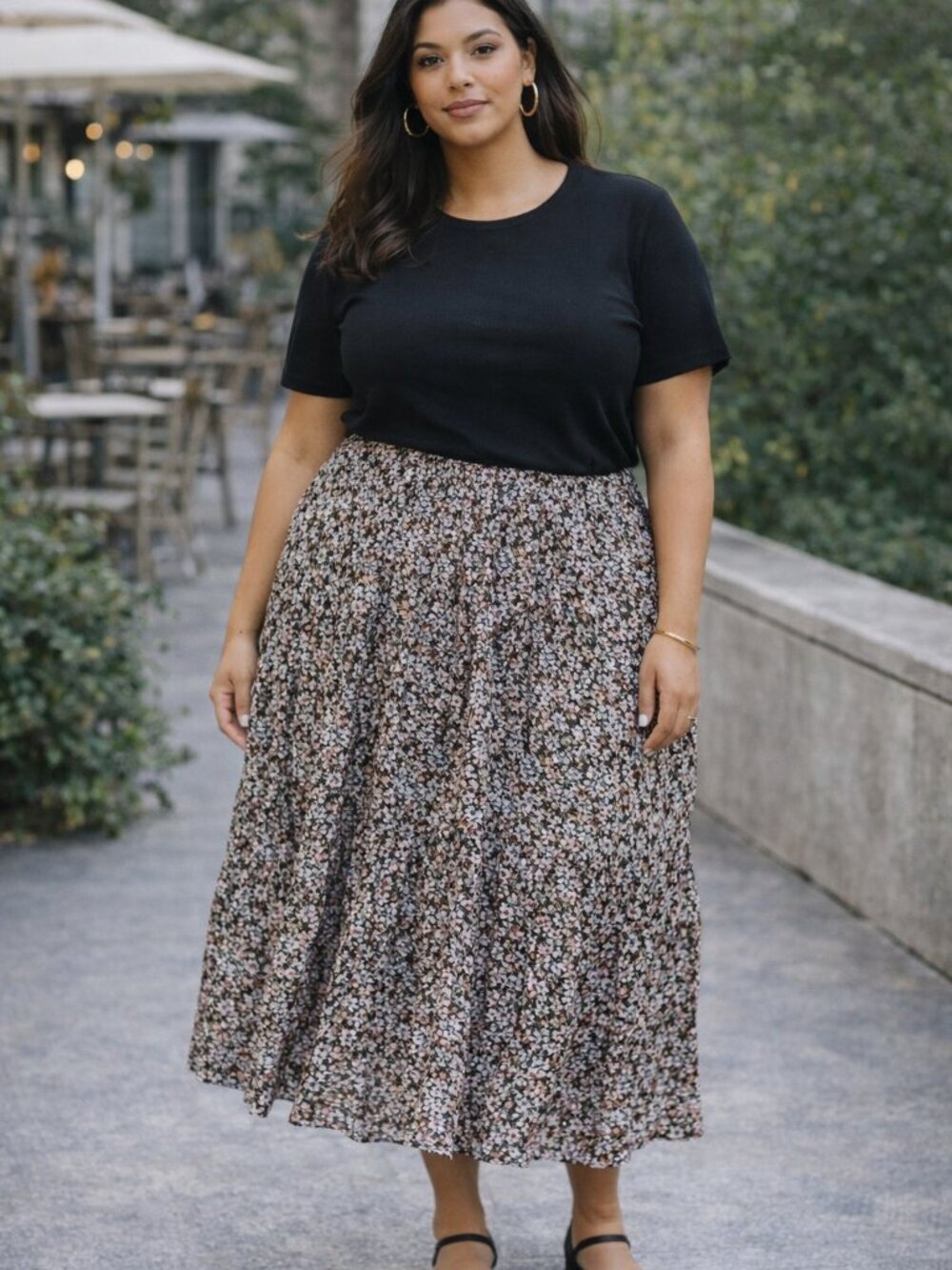 Lauren Ralph Lauren Floral Midi Skirt 3X Boho Cottagecore Plus Size